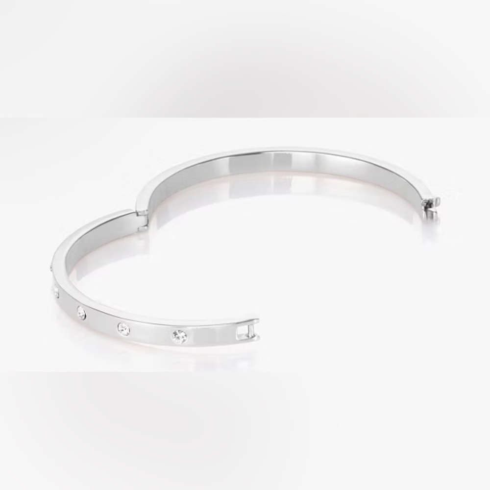 Kate Spade Silver Set in Stone Bangle - Picture 2 of 6